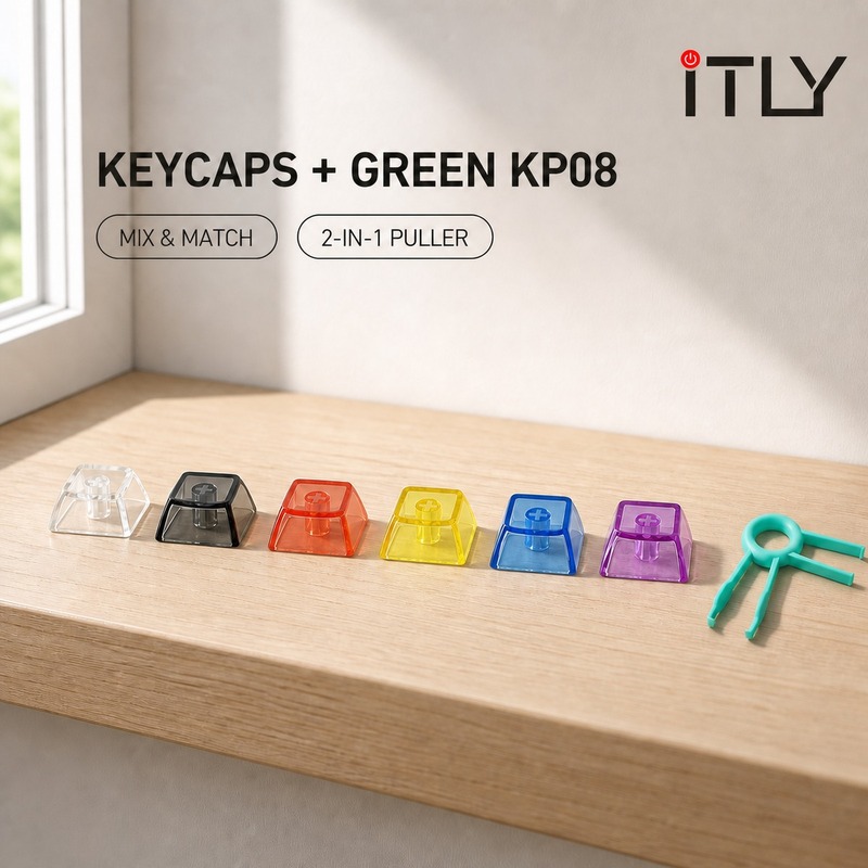 Keycap Puller Ring - Keycap Transparan Persegi iTLY untuk Penggantian