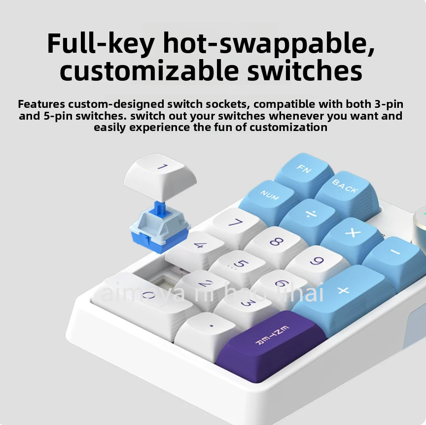Gaming Keyboard Mini Mechanical - Kzzi K20 Mini Keypad Tiga Mode