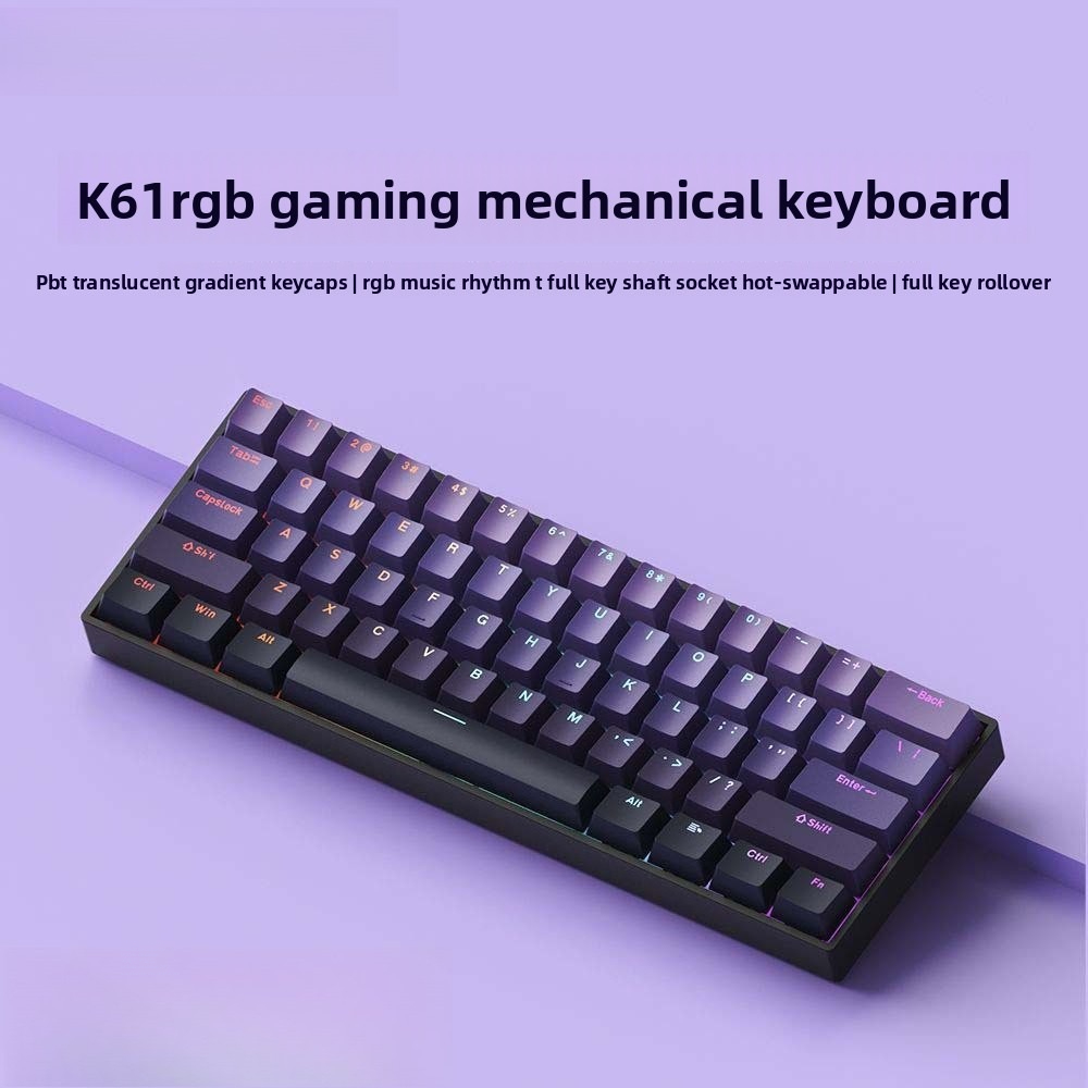 Gaming Keyboard Mini Mechanical - Teclado 60% Wireless Bluetooth 2.4G Mechanical