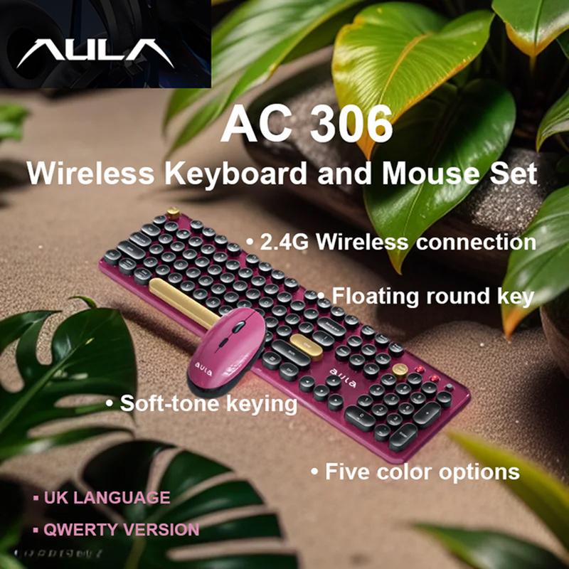 Gaming Keyboard And Mouse For Xbox - AULA AC306 Keyboard dan Mouse nirkabel,