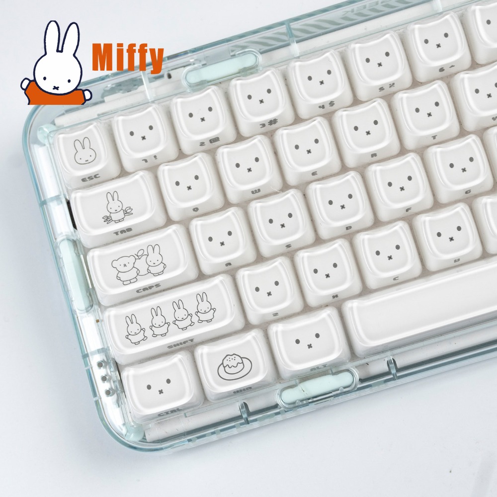 Kawaii Miffy Keycaps Penutup K - Gaming Keyboard He ulasan dan harga