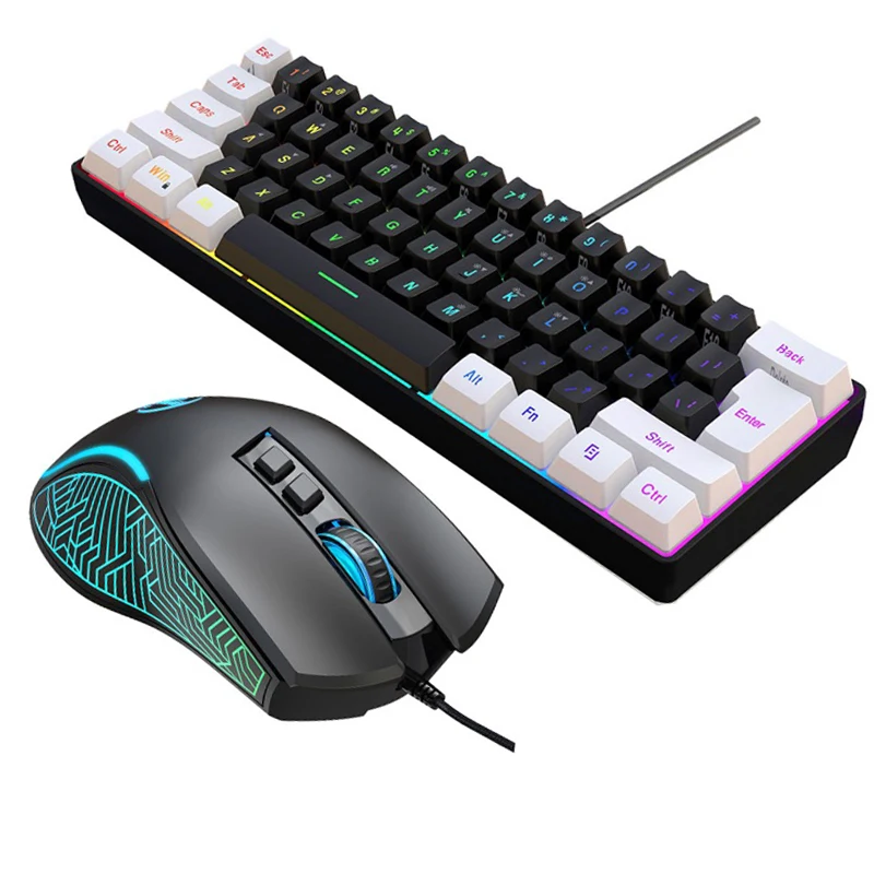 Keyboard dan Mouse 60% Combo K - Gaming Keyboard Mouse And Headset Combo ulasan dan harga