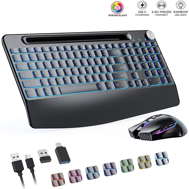 Mouse Keyboard nirkabel 2.4G & - Gaming Keyboard Ergonomics ulasan dan harga