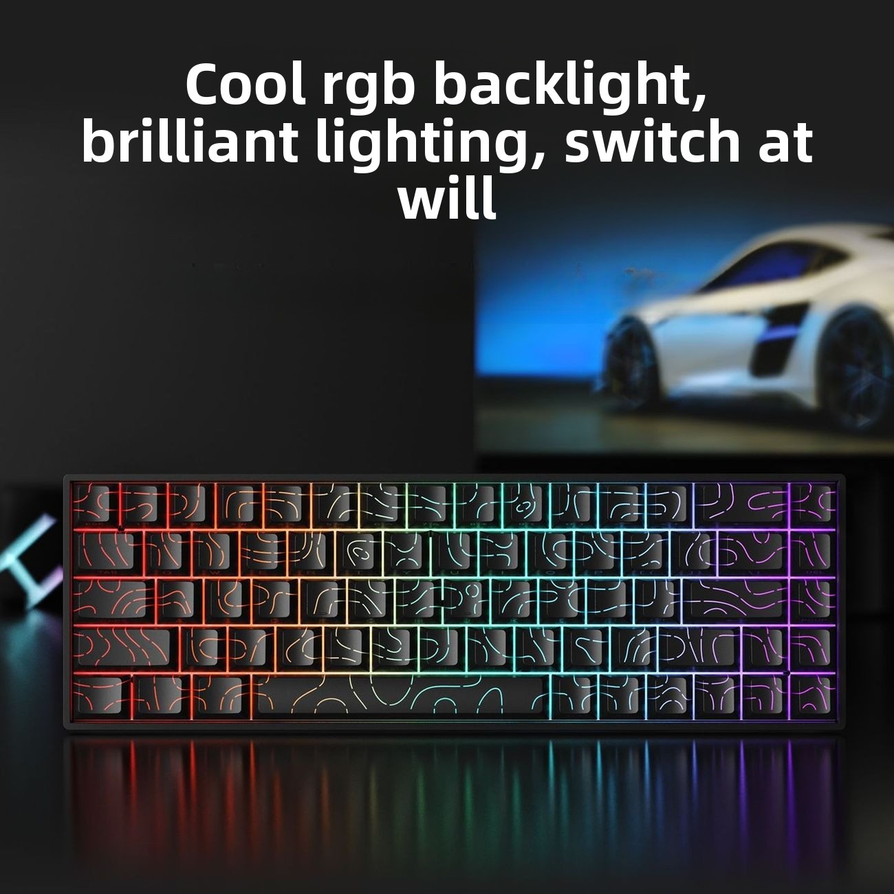 Teclado 60% Wireless Bluetooth - Gaming Keyboard Mini Mechanical ulasan dan harga