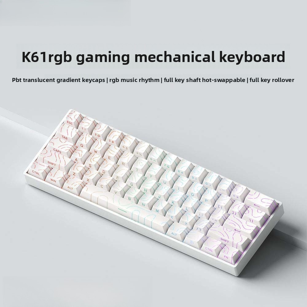 Teclado 60% Wireless Bluetooth - Gaming Keyboard Mini Mechanical ulasan dan harga