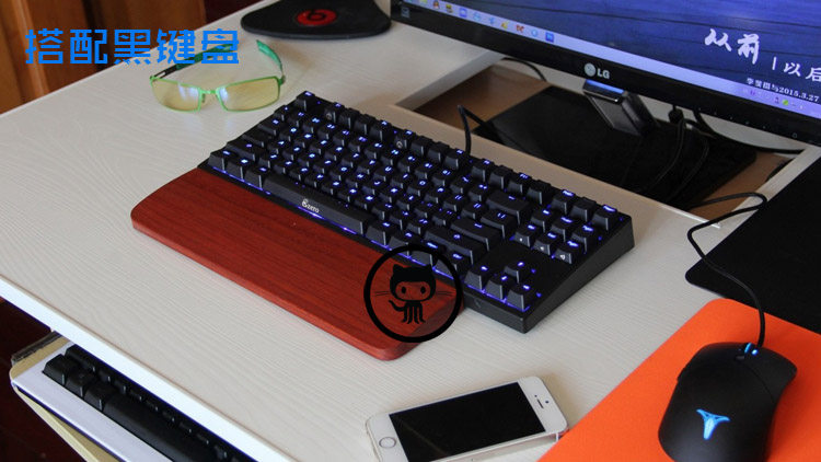 Keyboard Mekanik Padauk Afrika - Wrist Rest Wood ulasan dan harga