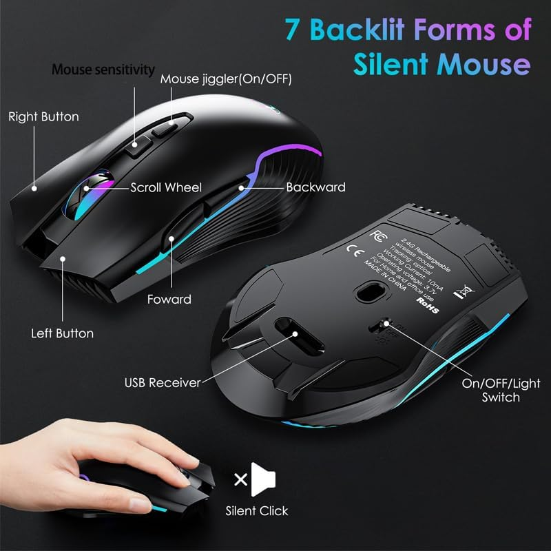 Keyboard dengan Lampu Latar 7  - Gaming Keyboard And Mouse For Xbox ulasan dan harga